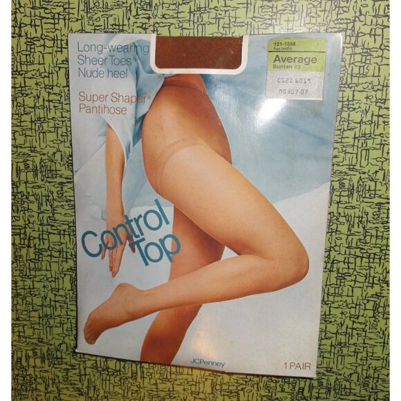 Vintage JC Penney Super Shaper Pantihose size Average nude pantyhose sissy - Picture 4 of 9